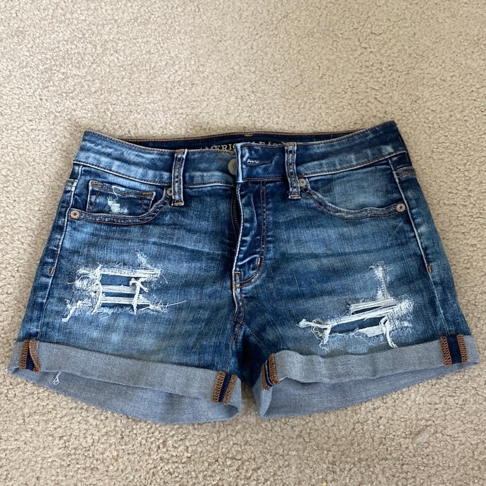 American Eagle super stretch midi shorts